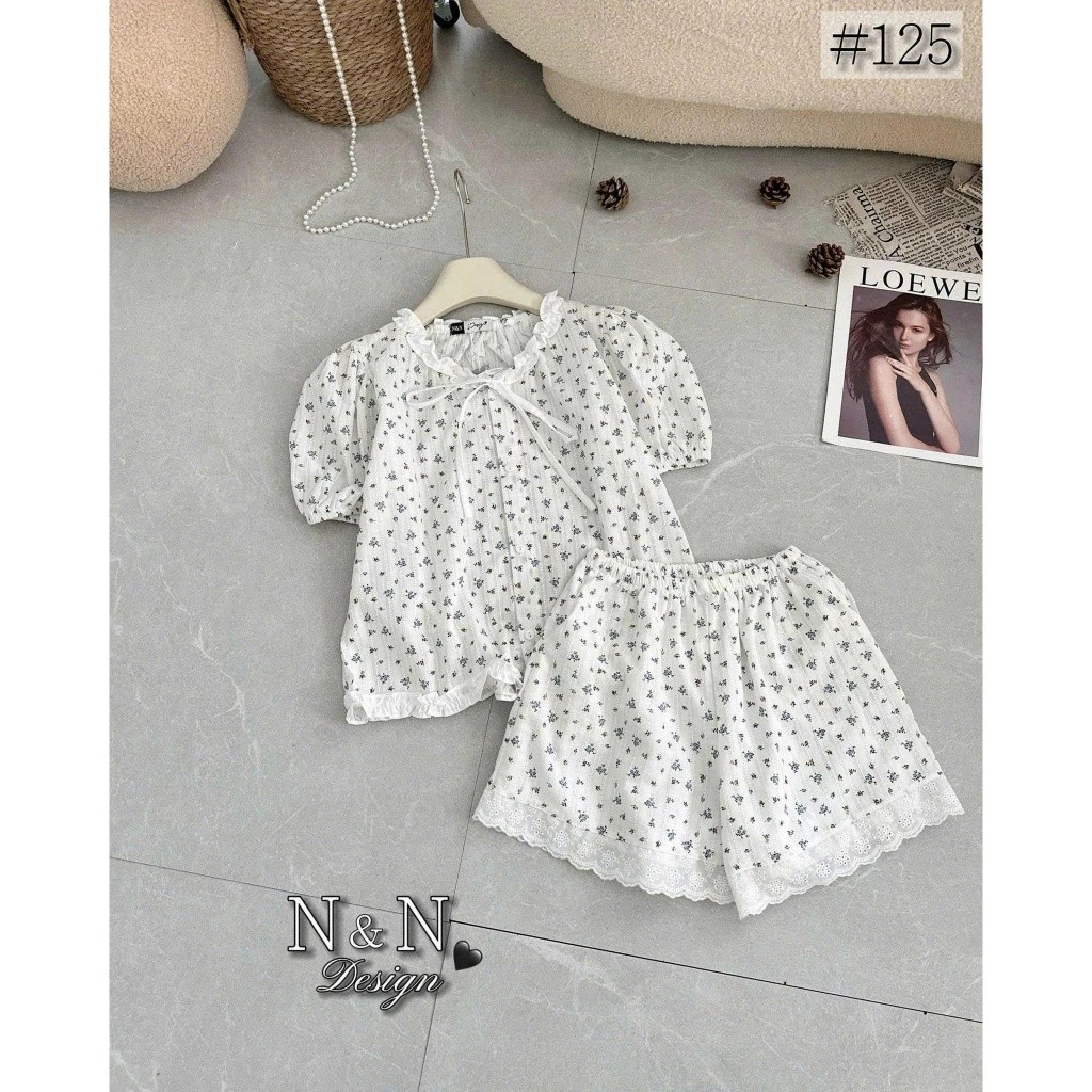 Set bộ viền bèo hoa tiết hoa A10