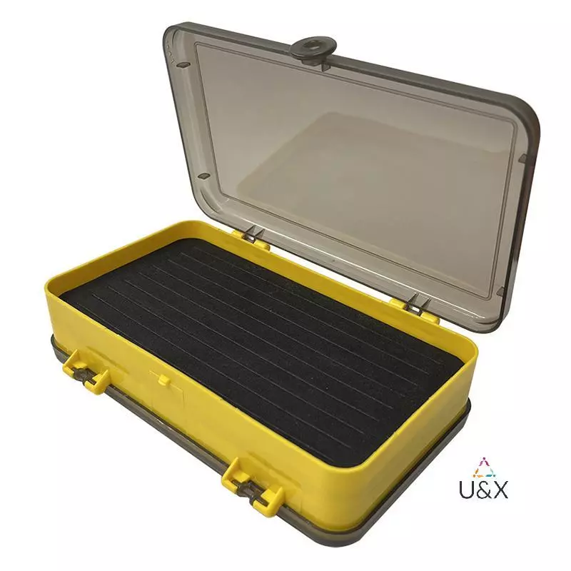 U & X Di Động Hai Mặt Tách Mồi Hộp Quay Jig Đầu Móc Bộ Câu Cá Jig Đầu Dụ Mồi Mềm Dụng Cụ Câu Cá Phụ Kiện Lưu Trữ MỚI