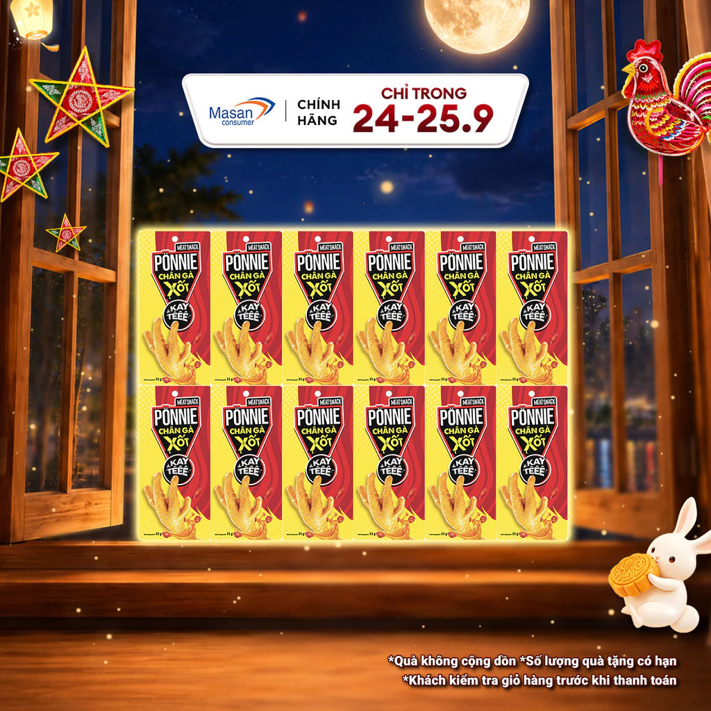 [Chọn vị] Combo 12 cây chân gà Ponnie 33gr