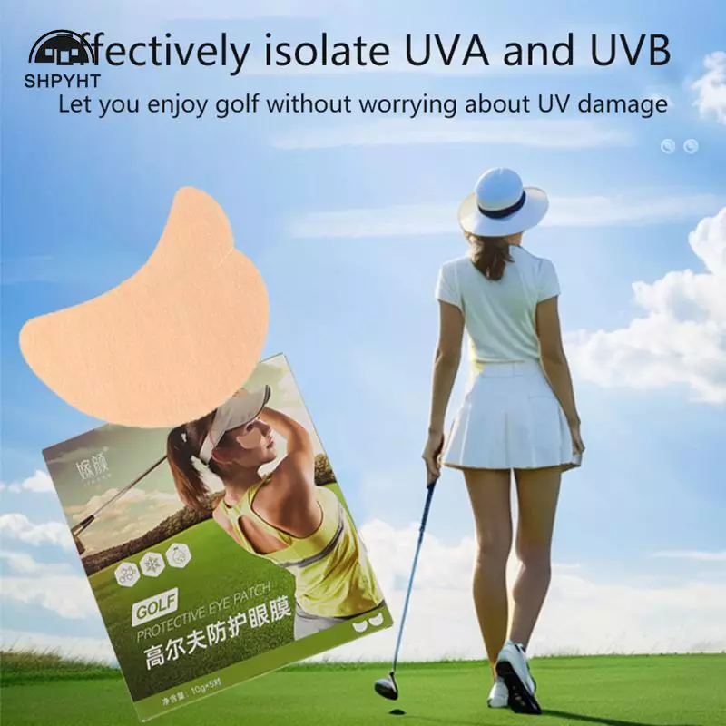[SHPYHT] 5 Cặp Miếng Dán Mặt Uv Miếng Dán Chống Nắng Golf Miếng Dán Dưỡng Ẩm Thoáng Khí Chống Nắng Mặt Miếng Dán Cho Golfs Đi Biển Du Lịch Mới