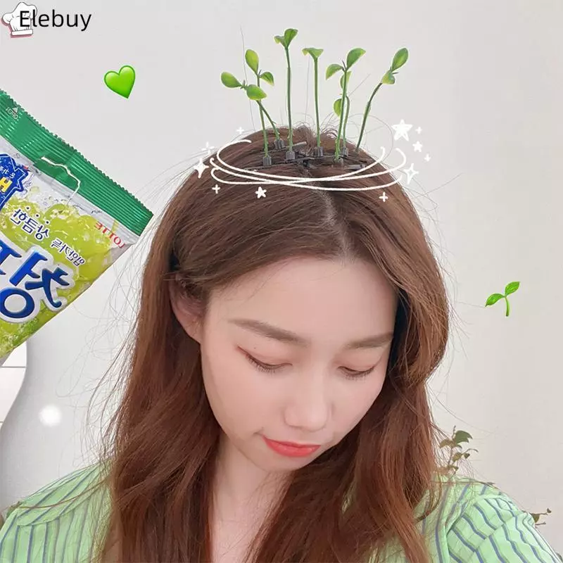 [Ele-T] Bộ 10 Kẹp Tóc Cỏ Ngộ nghĩnh Mầm Đậu Ăng Ten, Barrette Tóc Cây Dễ Thương Cho Nữ, Bé Gái, Phụ Kiện Tóc