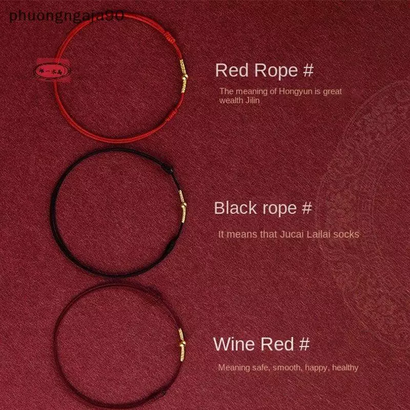 Thời trang màu đỏ dây may mắn Bracelet-Điều chỉnh Bangle cho phụ nữ và nam giới