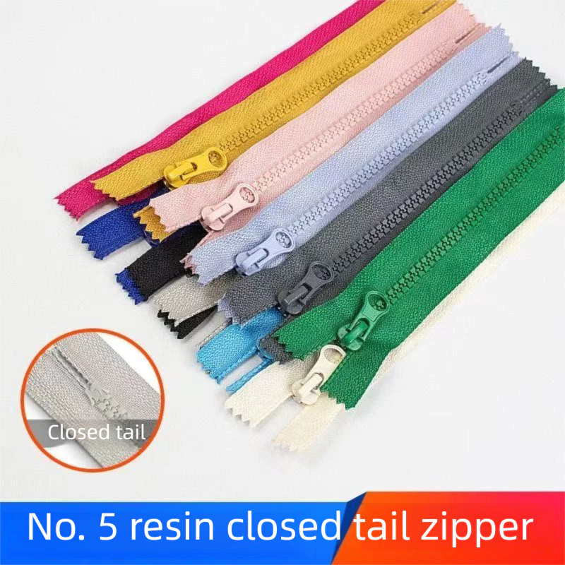 Dây kéo kín bằng nhựa màu số 5 Thông số kỹ thuật Nhiều chiều dài Tùy chọn Túi quần áo Phụ kiện sửa chữa Phụ kiện may vá