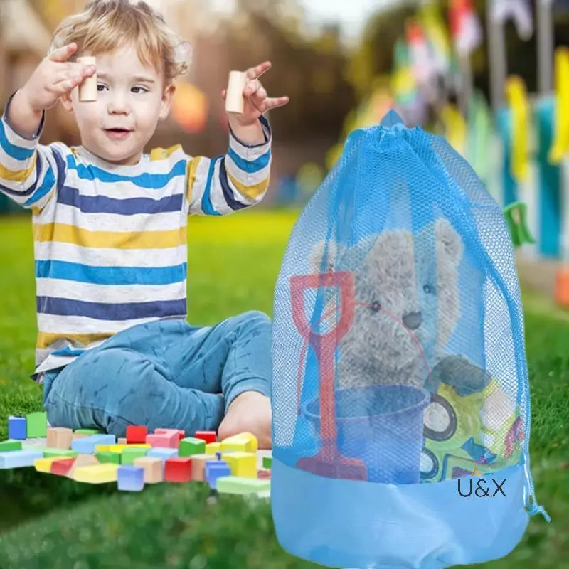 U & X Cực Lớn Chống Cát Dây Rút Bãi Biển Bapa Trẻ Em Bể Bơi Đồ Chơi Túi Bảo Quản Cho Vỏ Thu Thập MỚI