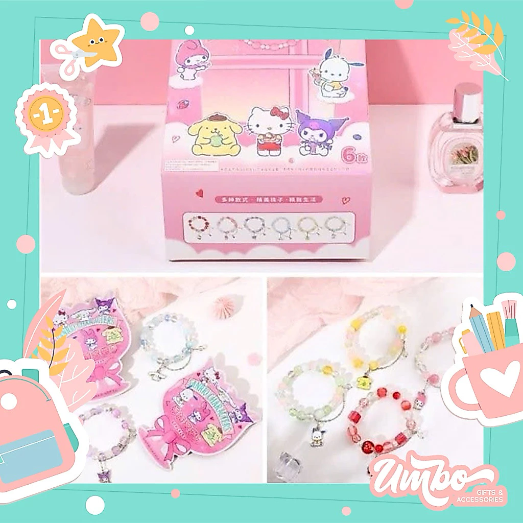 BLINDBAG VÒNG TAY SANRIO KẸO NGỌT BÉ GÁI TRANG SỨC