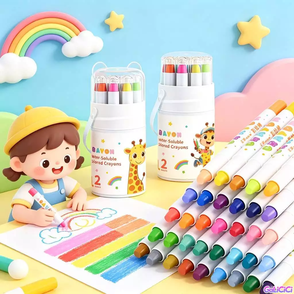 Bút Sáp Màu Cho Bé Không Độc Hại Có Thể Giặt Được - Dụng Cụ Vẽ Mỹ Thuật Đa Năng Không Dính Tay Đồ Dùng Học Tập Tiểu Học