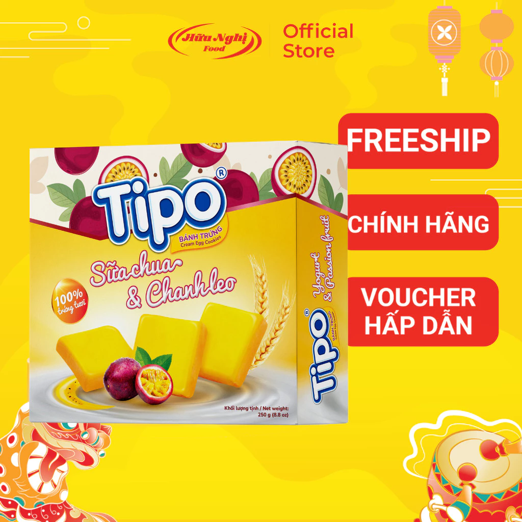 Bánh Trứng Kem Sữa Chua Chanh Leo Tipo  250g