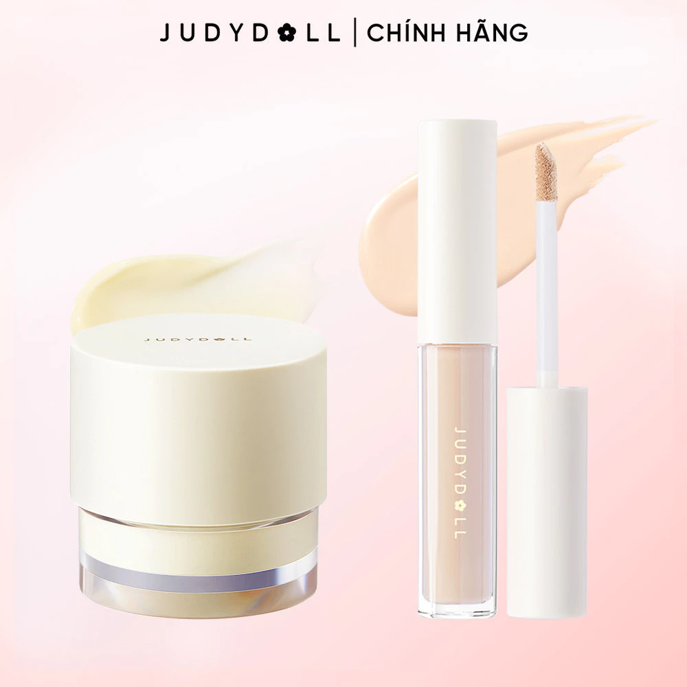 JUDYDOLL Combo Kem Lót & Kem Che Khuyết Điểm