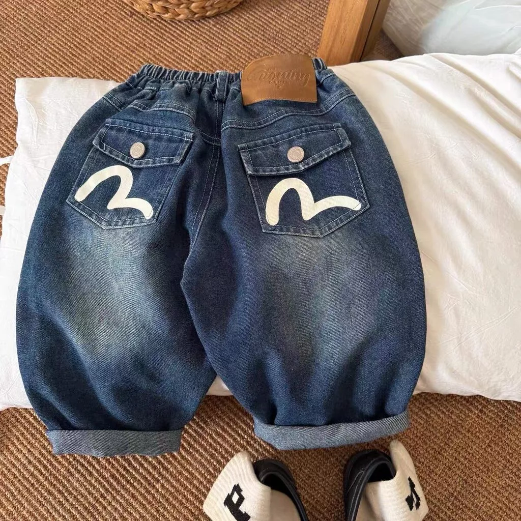 Quần Jean Trẻ Em 2026 Phong Cách Mới Bé Trai Nhật Bản Quần Denim Thường Ngày