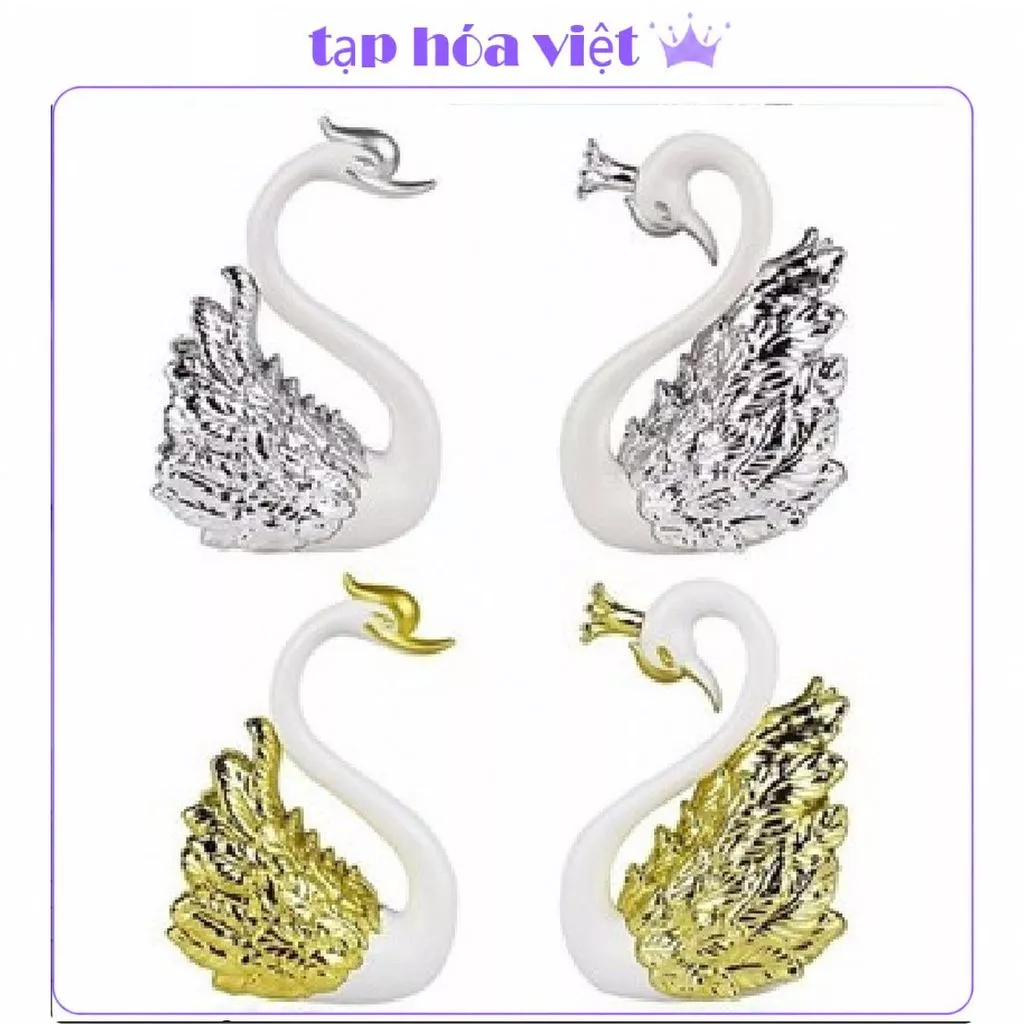 (10 BỘ) THIÊN NGA NHŨ trang trí bánh sinh nhật, thiên nga trang trí bánh