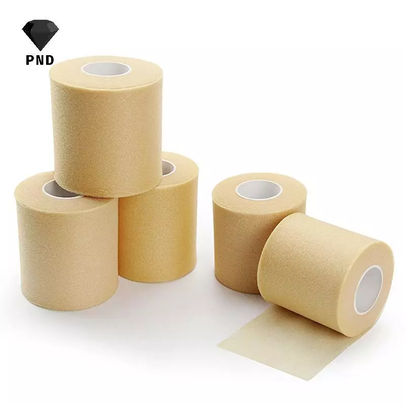 PND Bọt Cotton Da Phim Tự Dính Băng Co Giãn Khuỷu Tay Miếng Lót Đầu Gối Xốp Chấn Thương Cơ Underwrap Patellar Băng Thể Thao raoog
