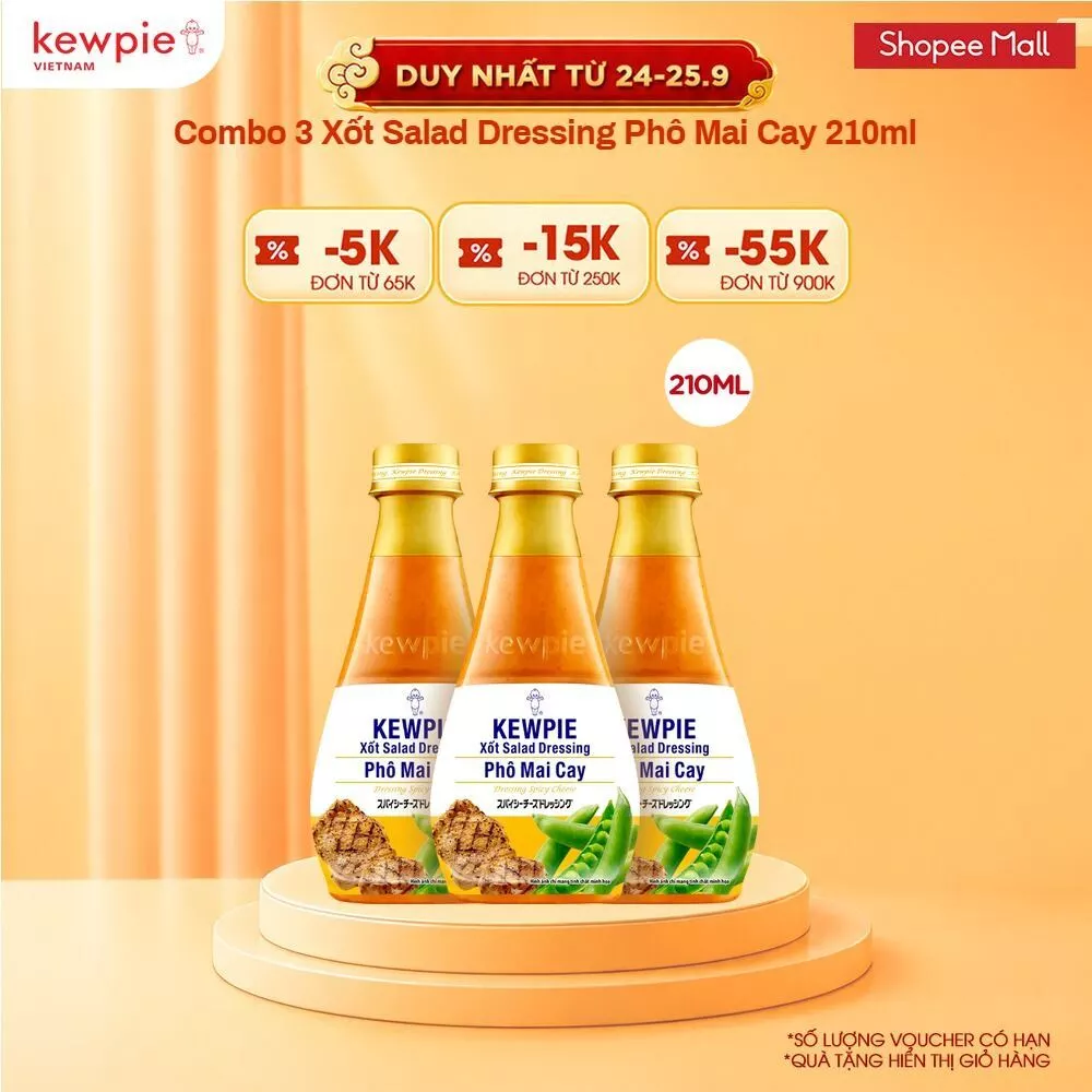 Combo 3 Xốt Salad Dressing  Phô Mai Cay 210ml