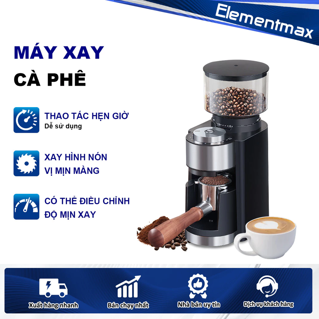 Máy Xay Cà Phê HB583 Mẫu Máy Xay Bột Cà Phê Espresso 25 Cấp Điều Chỉnh Xay Nhuyễn Mịn Dùng Trong Gia Đình/Thương Mại