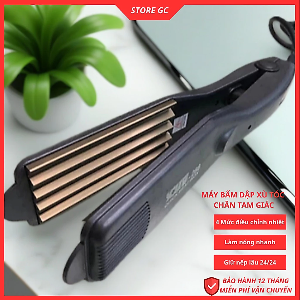 Máy Bấm Dập Xù Làm Phồng Tóc YOUNG-288 Bản To 4 Mức Nhiệt, Làm Nóng Nhanh, Chống Hư Tổn, Giữ Nếp Lâu