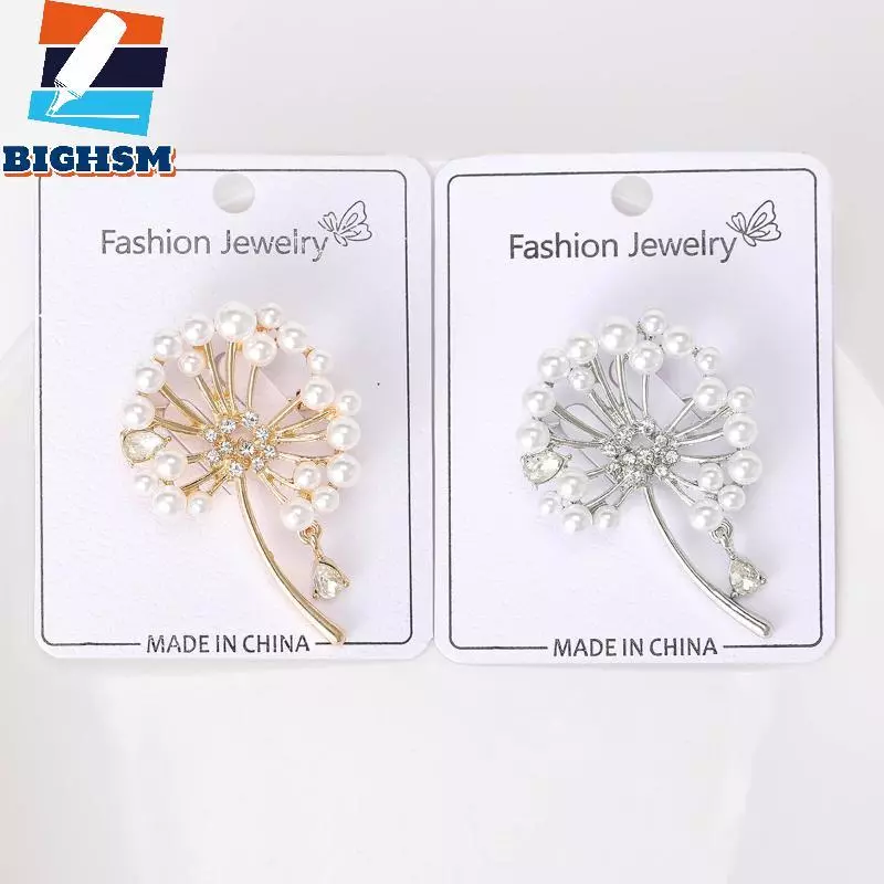 [BIGHSM] Kim Cương Giả Bồ Công Anh Cho Nữ Ngọc Trai Cây Thổ Cẩm Tiệc Tiệc Bapa Quà Tặng Phụ Kiện Trang Sức