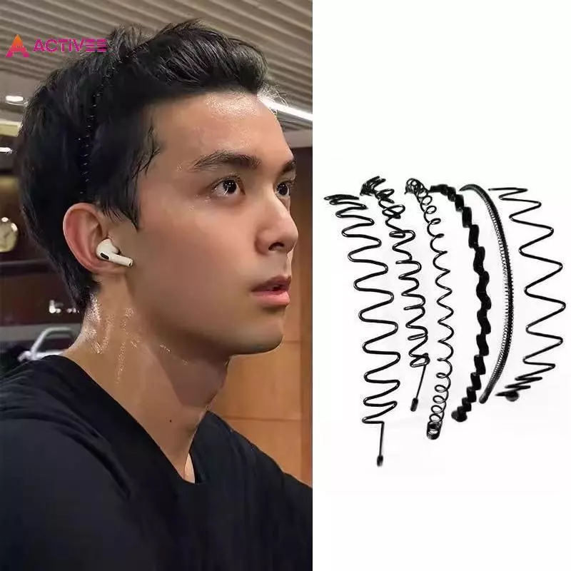< Activee > Unisex Kim Loại Sóng Mùa Xuân Tóc Hoop La Chống Trơn Trượt Thể Thao Ngoài Trời Đơn Giản Băng Đô Quấn Tóc Dành Cho Nữ Nam Rửa Mặt Mũ Đội Đầu Đẹp