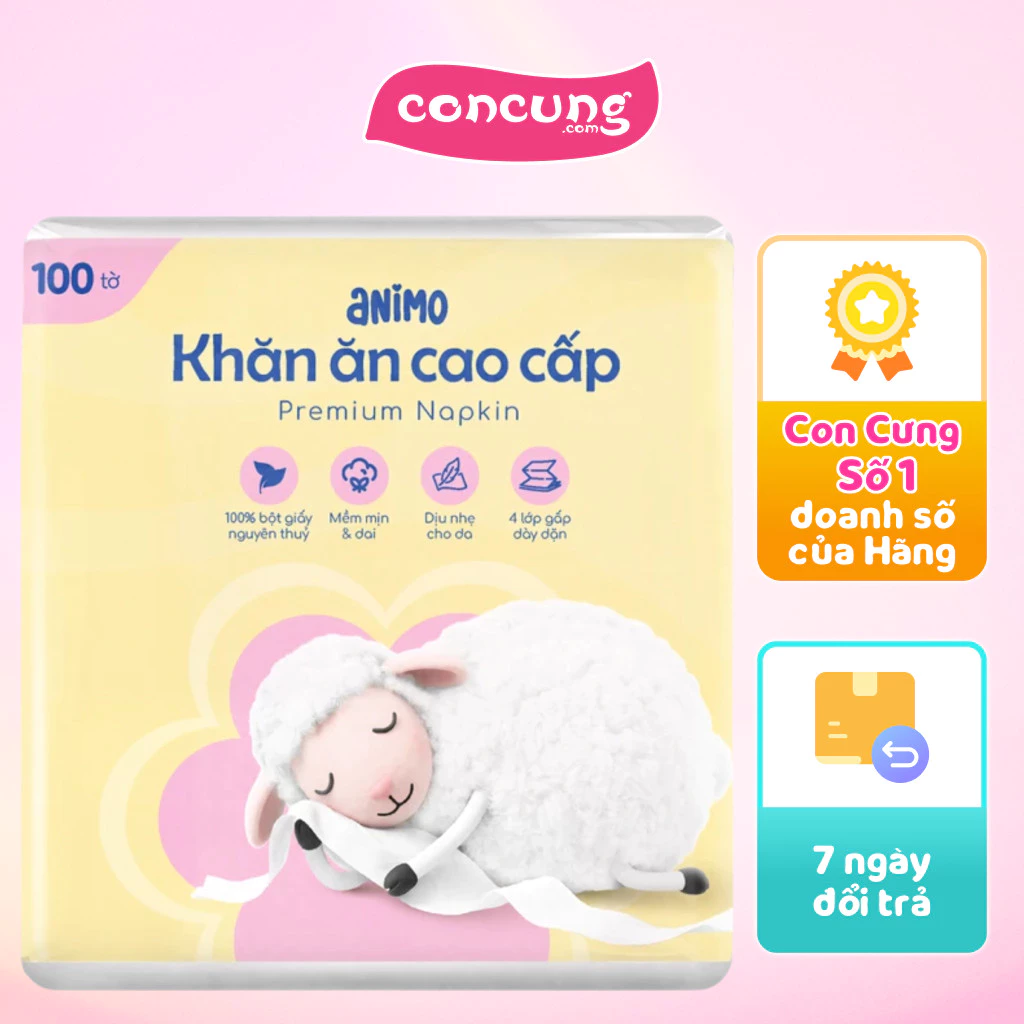 Khăn ăn cao cấp Animo (100 tờ)