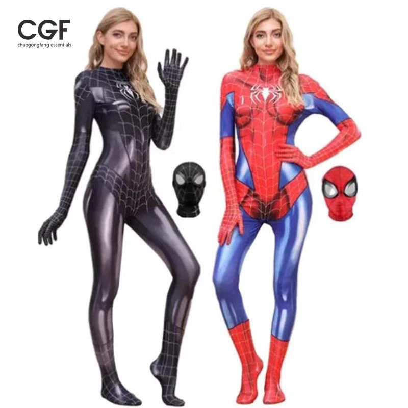 Bộ liền thân cosplay Người Nhện nữ, nhân vật MJ, ôm sát cơ thể