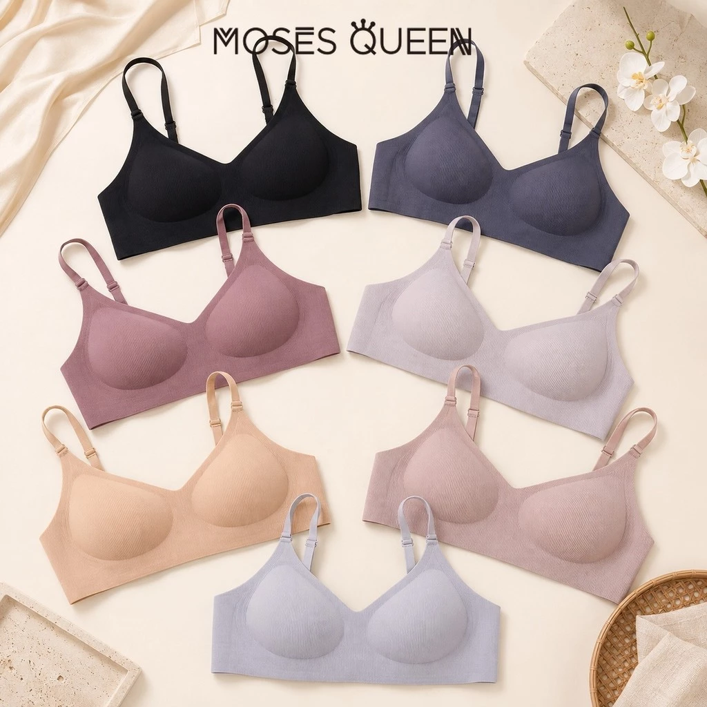 MOSESQUEEN - Quần lót nhỏ gọn Áo ngực nâng và định hình liền mạch dành cho nữ để che ngực đôi và ngăn ngừa chảy xệ với thiết kế lưng lộ tùy chọn #86206
