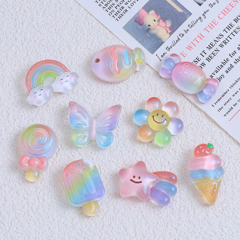[Kèm sticker dán] Charm nhựa 3D mini hộp mù hoạt hình dễ thương trang trí để bàn ốp điện thoại DIY Phụ kiện thời trang