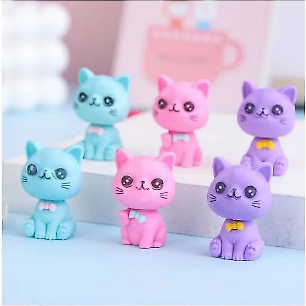 🌸❄🌌 Combo💝 3 gôm tẩy bút chì hình mèo con 🐈🐈‍⬛🏕