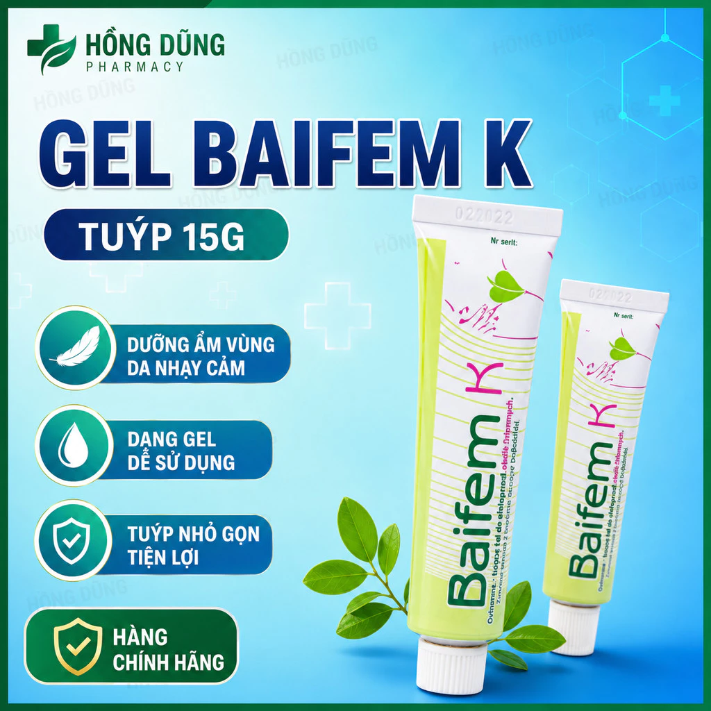 Baifem Gel Hoàng cầm Bảo Vệ Dịu Nhẹ 15g K