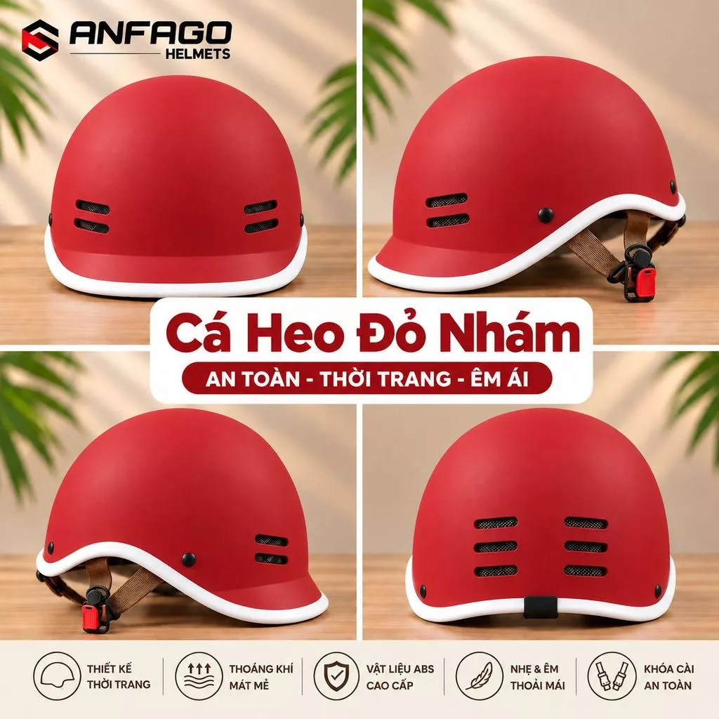 Mũ Bảo Hiểm CR HELMET CAMRY Kiểu Dáng Cá Heo - chính hãnġ, Bảo Hành 12 tháng, Đạt Tiêu Chuẩn An Toàn  An Toàn