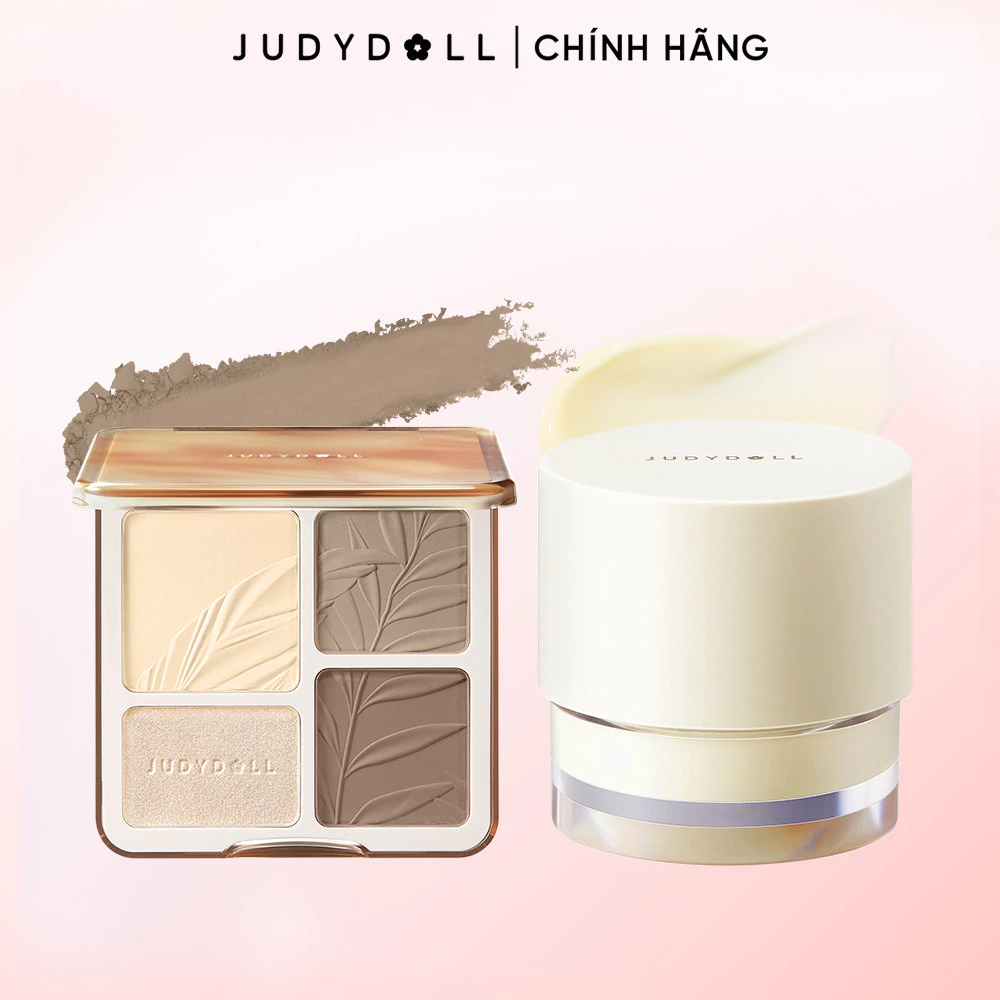 Combo Bảng Phấn Tạo Khối Bắt Sáng Kem Lót JUDYDOLL