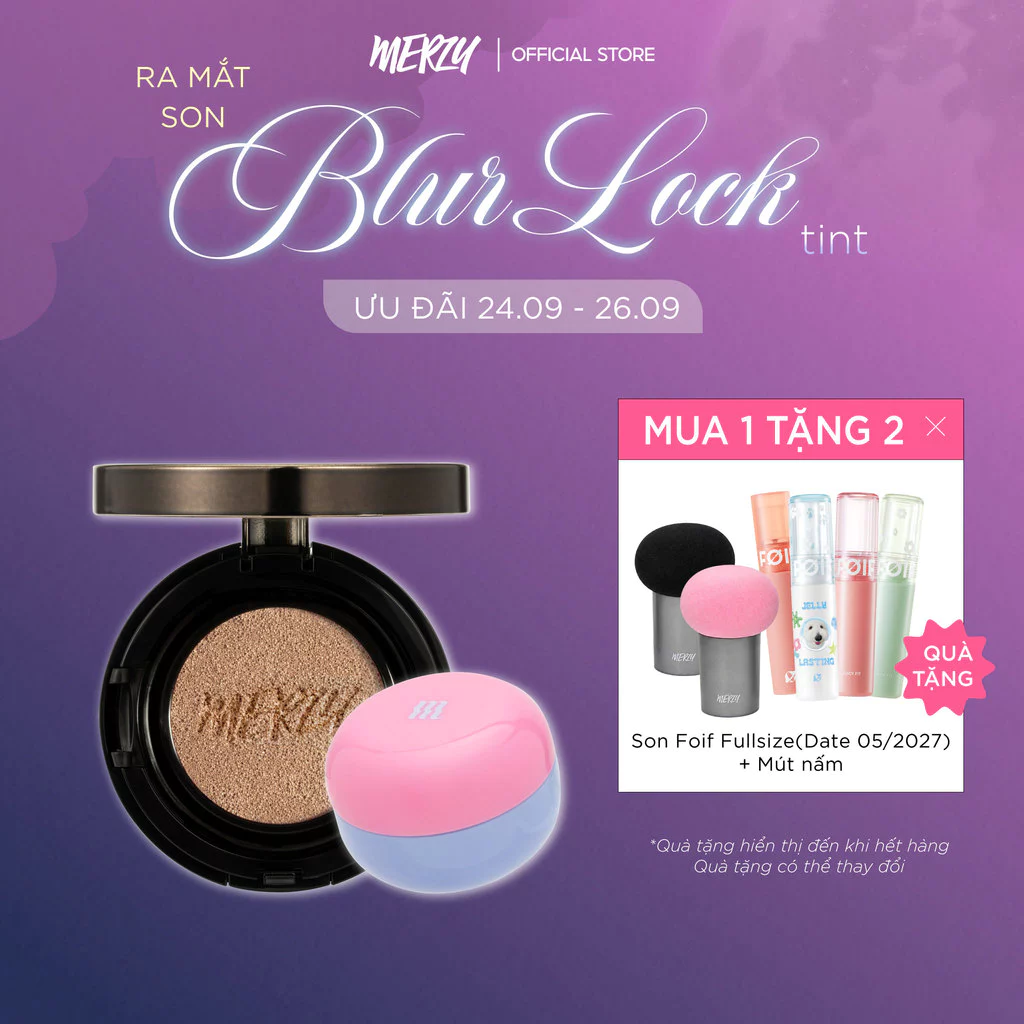 Combo Merzy The First Cushion Cover/Merzy Blurry Lip Mousse (date 7/2027)