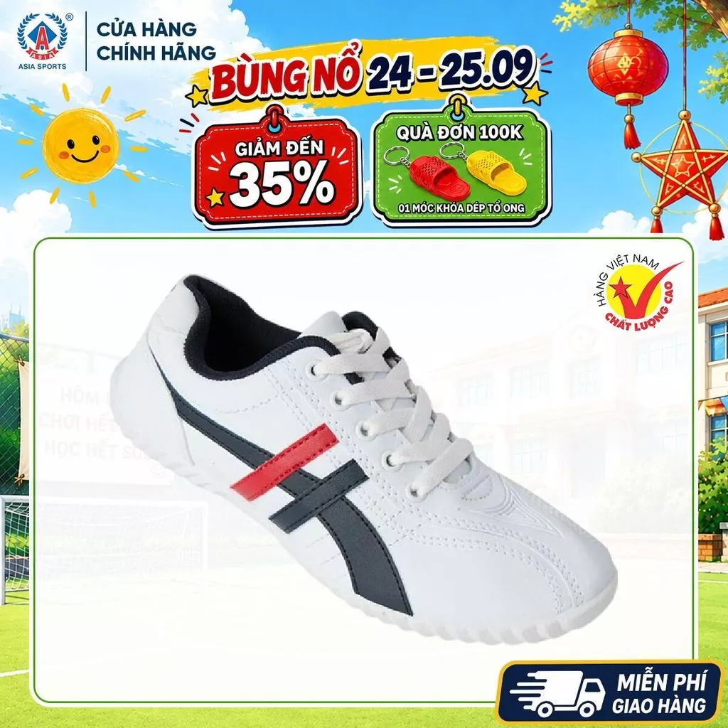 Giày Sneaker Nữ ASIA Trắng Thời Trang Chính Hãng - Giày Thể Thao Đa Năng Đi Chơi Đi Học Êm Chân - LN12