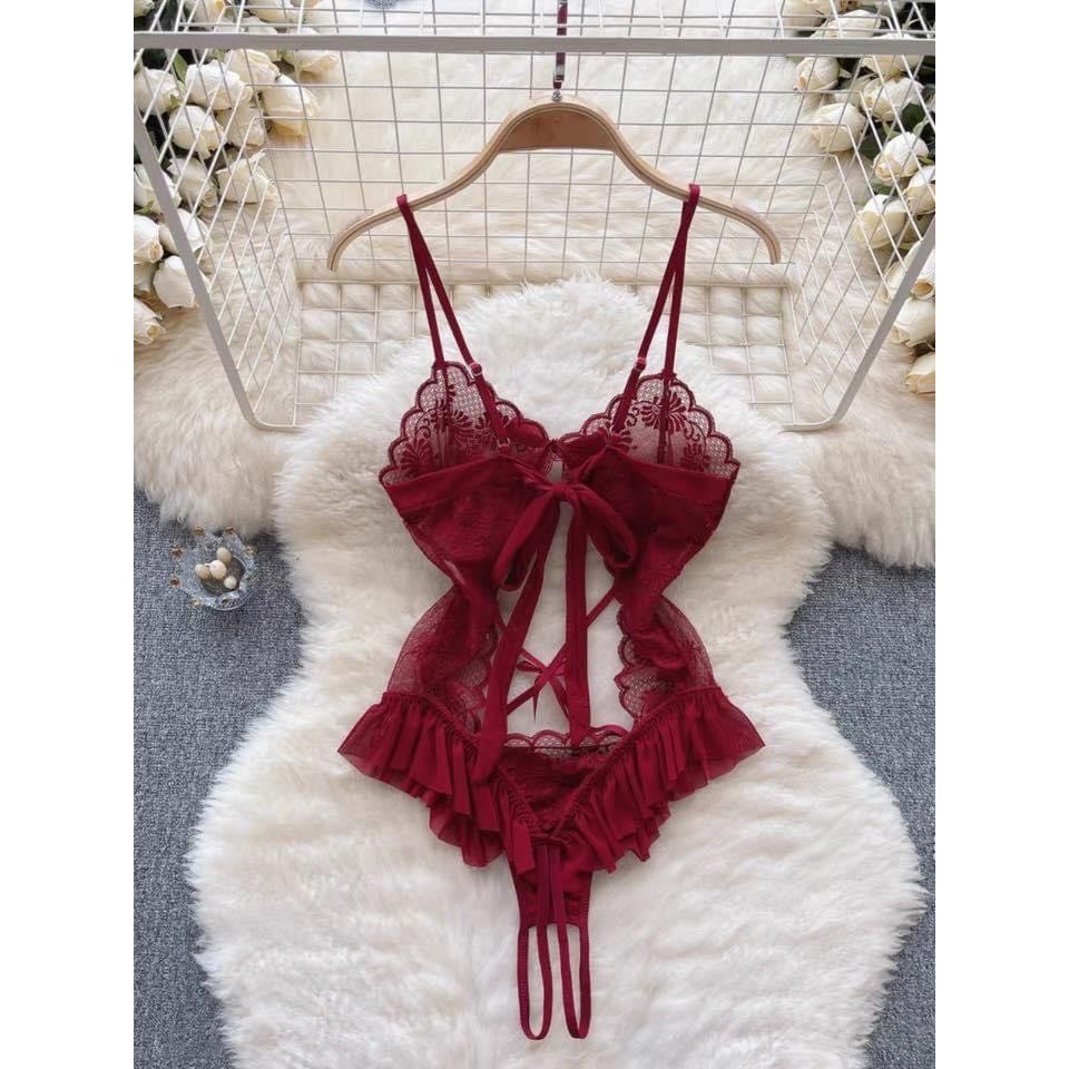 Bộ Ngủ Ren Buộc Sau Đan Dây - Gợi Cảm Sexy Quyến Rũ Nữ Tính Sang Trọng MS1119 B54748