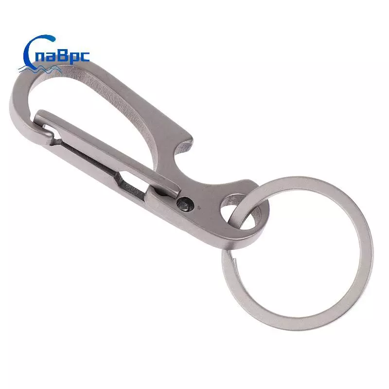 < CnaBpc > 1Pc Hợp Kim Titan Carabiner Đa Năng Móc Khóa Ngoài TrờiWaist Treo Dây Xích Vòng Bule Bia Dụng Cụ Mở Chai Mới