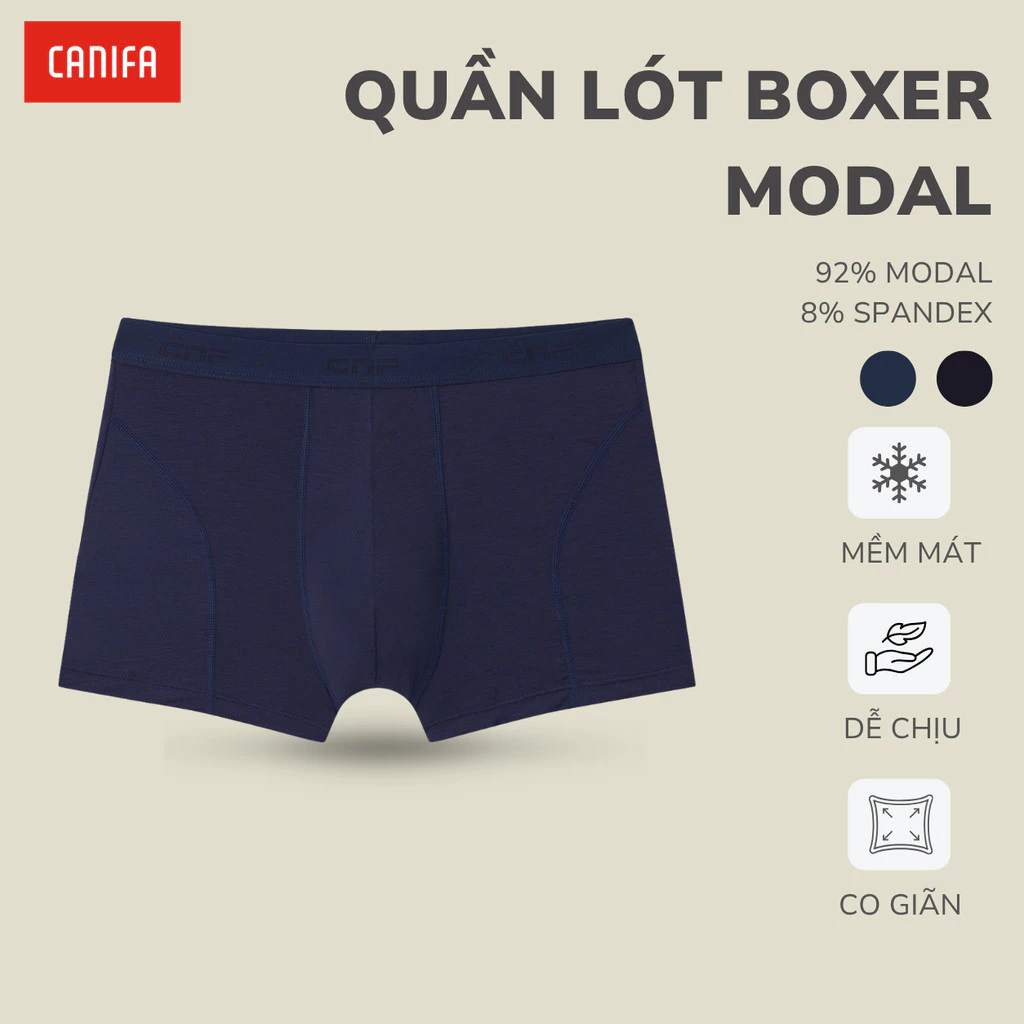 Quần lót đùi boxer nam chất liệu Modal mềm mát, phom ôm vừa vặn CANIFA MEN 8UP26A001