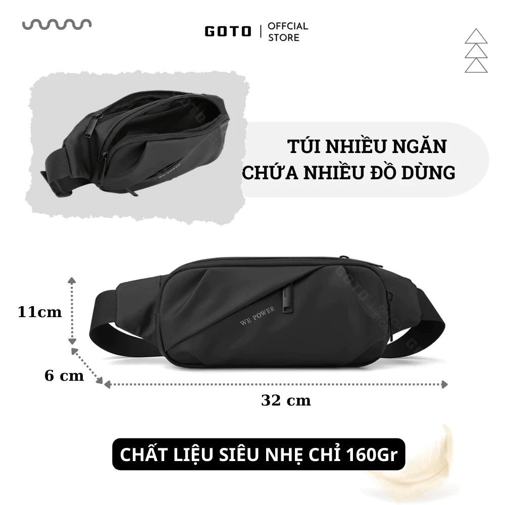 Túi bao tử ngực đeo chéo nam nữ chống nước bền nhẹ mini