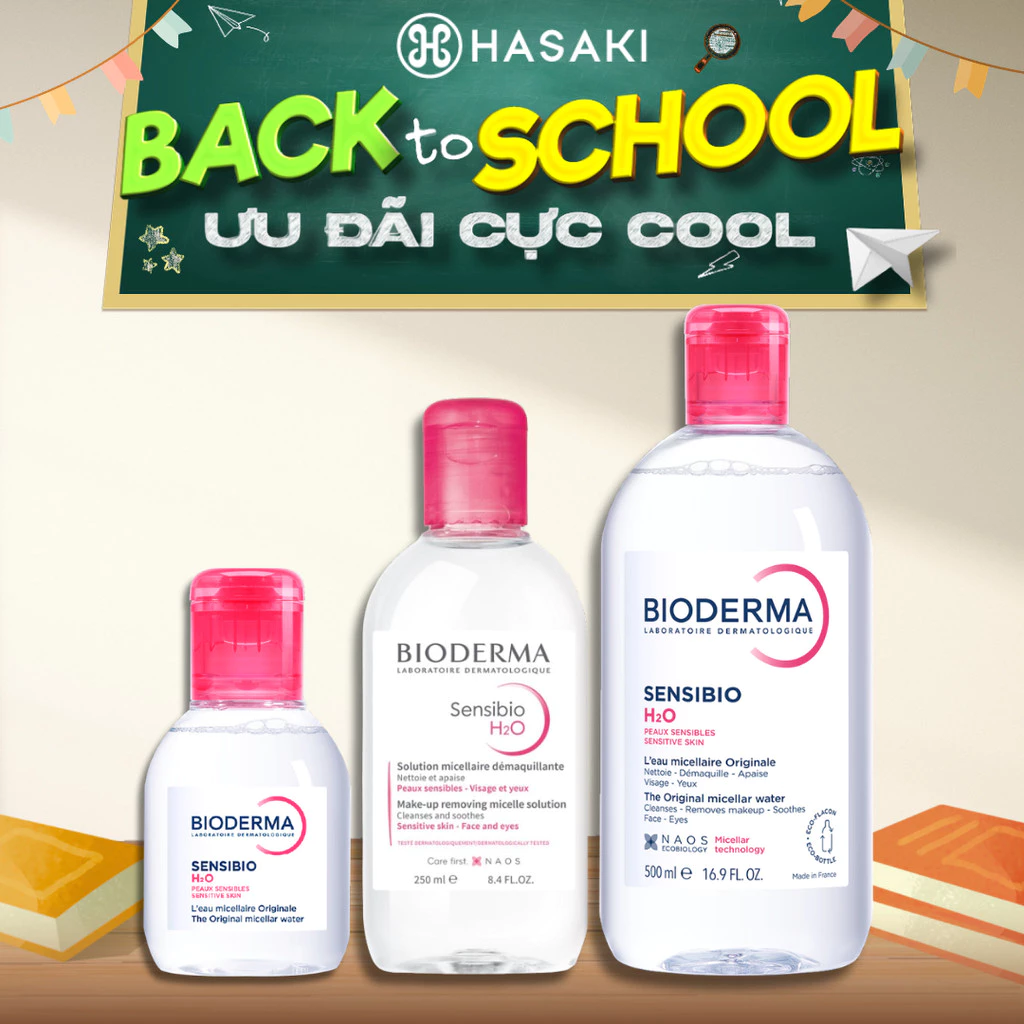 [DAILY] Nước Tẩy Trang Bioderma Dành Cho Da Nhạy Cảm Sensibio H2O Hasaki Chính Hãng
