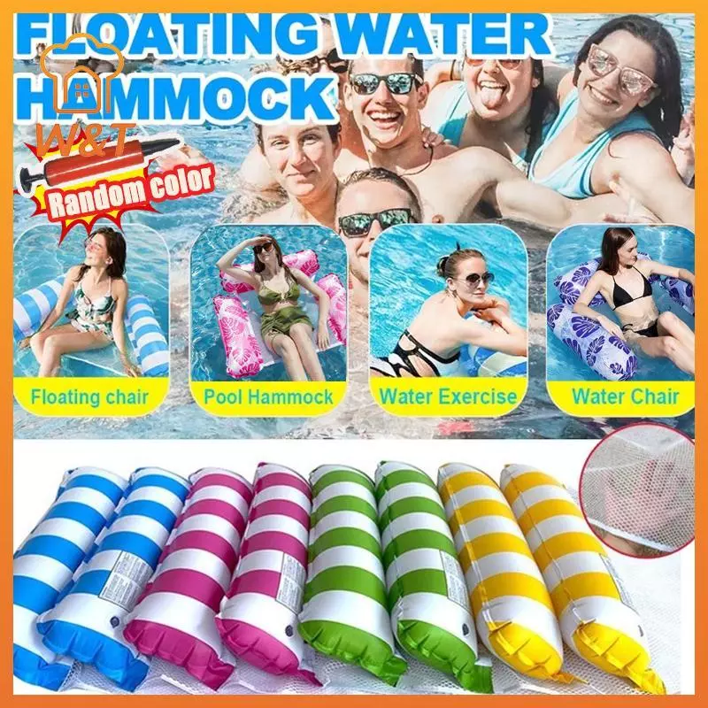 [W & T] Ghế ngồi bơm hơi Hammo nước Giường nổi thoải mái cho bữa tiệc bể bơi Người lớn Phao bơi mùa hè Hỗ trợ mới
