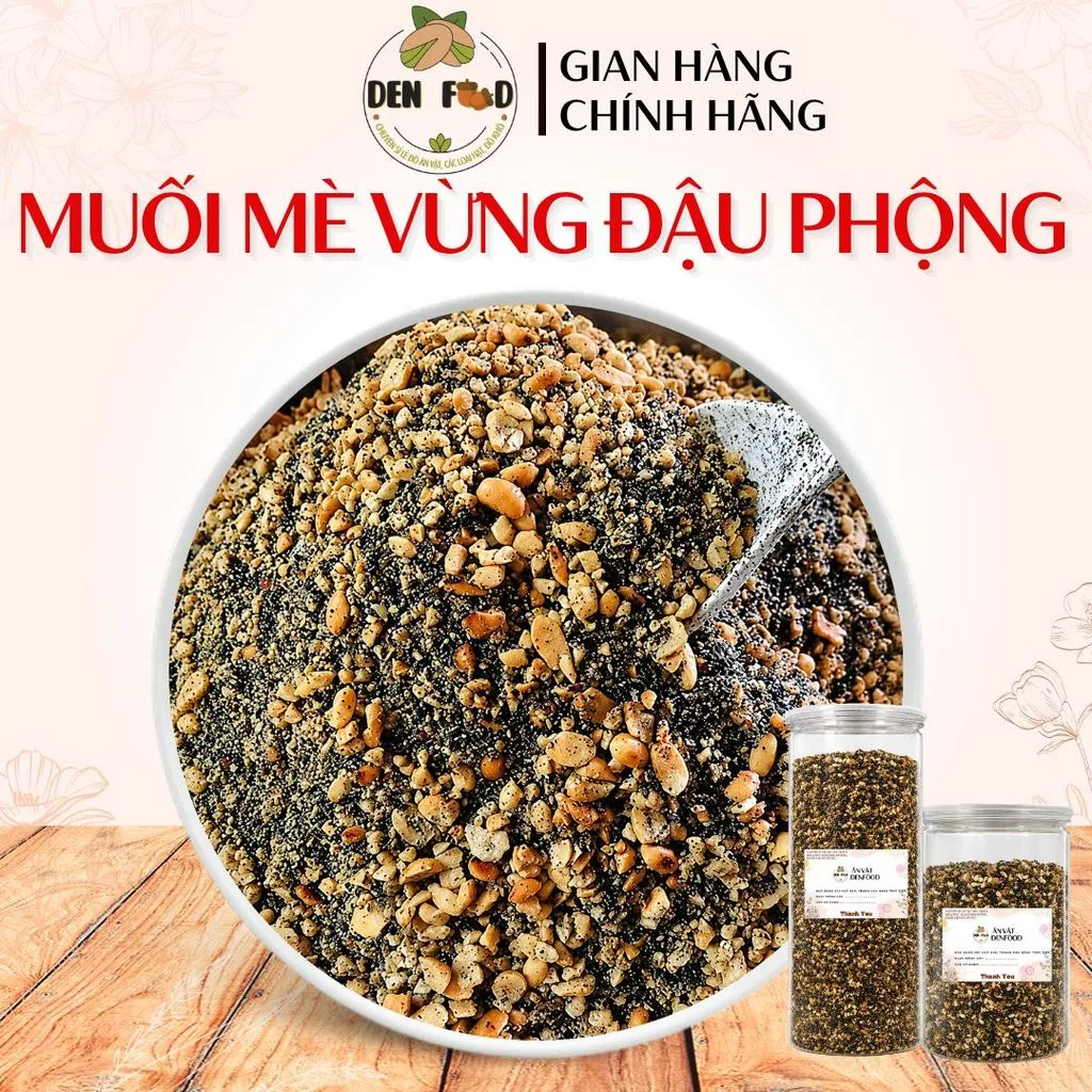 500G Muối Mè Vừng Đậu Phộng, Thơm Bùi, Đậm Đà, Ăn Kèm Cơm Cực Ngon – Ăn Vặt Denfood