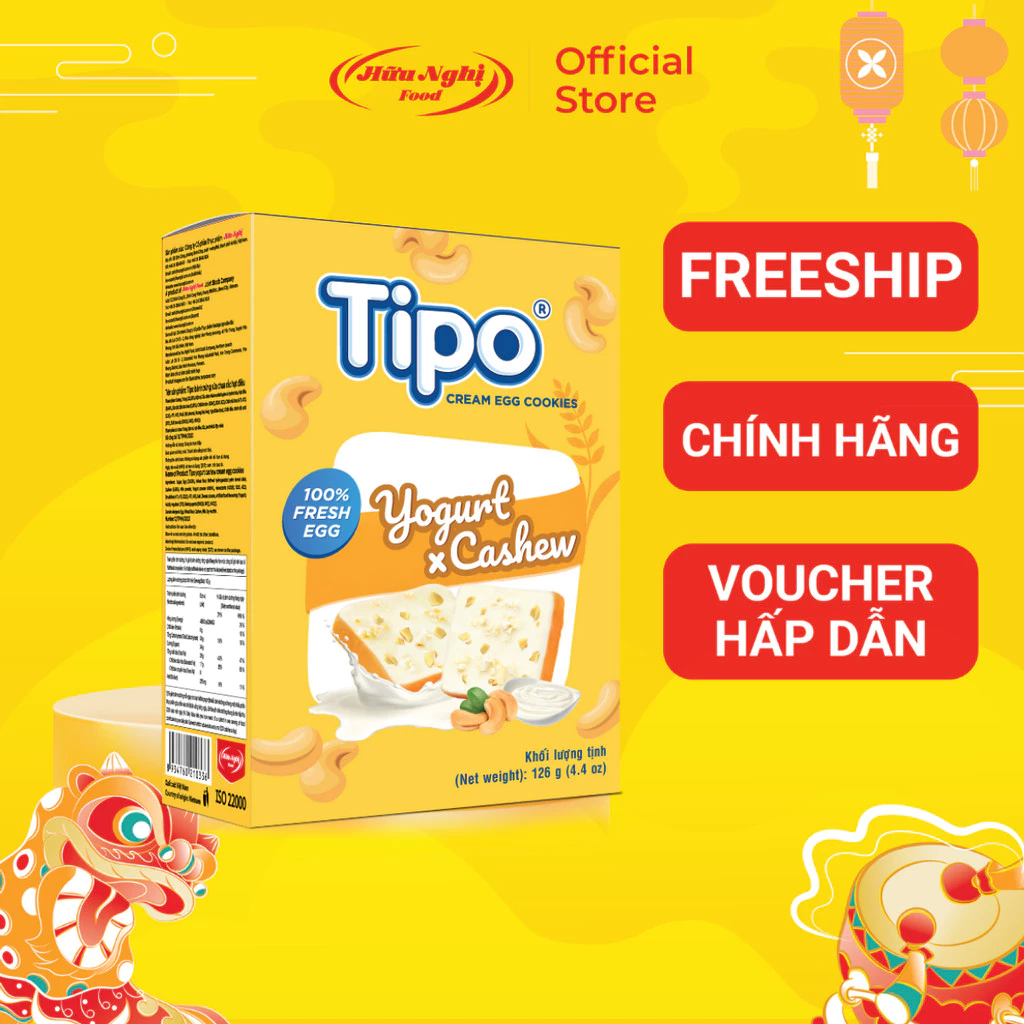 Bánh Tipo Sữa Chua Hạt Điều 126G