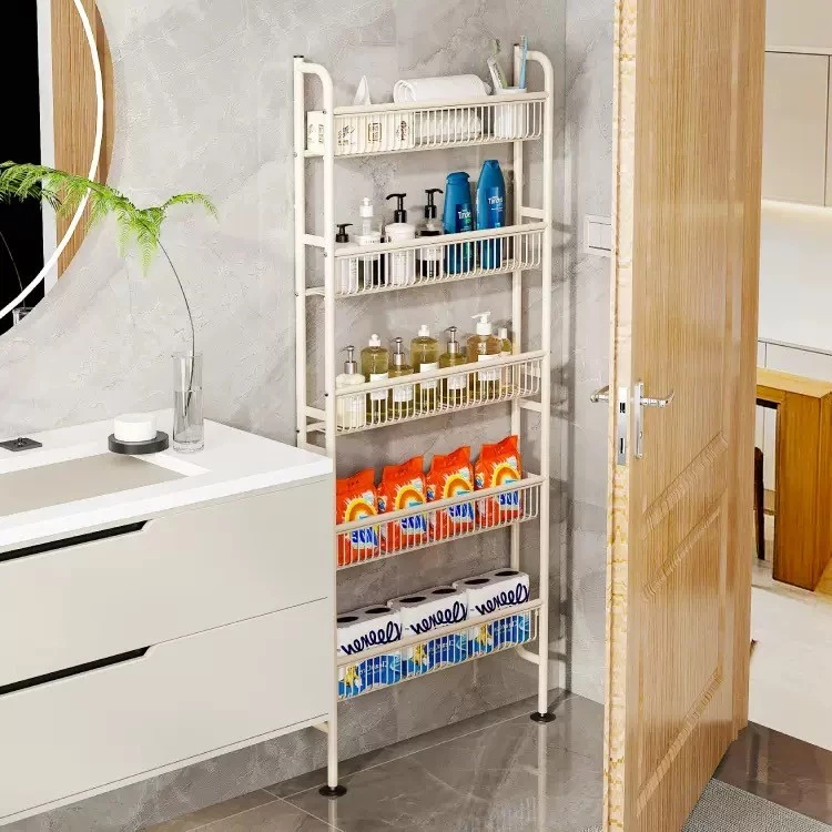 Kệ bếp siêu mỏng đa năng, sau cửa hoặc sát tường, đựng gia vị, không khoan, đứng sàn, nhiều tầng, tiết kiệm diện tích