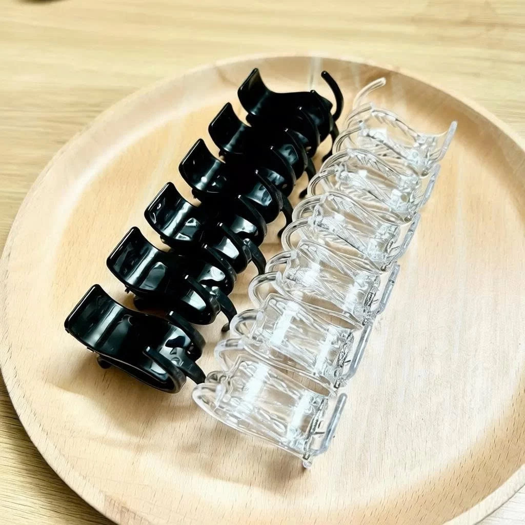 SET 12 Kẹp Càng Cua 3 Răng 5 Răng Nhựa Trong Suốt Cao Cấp Yuuki