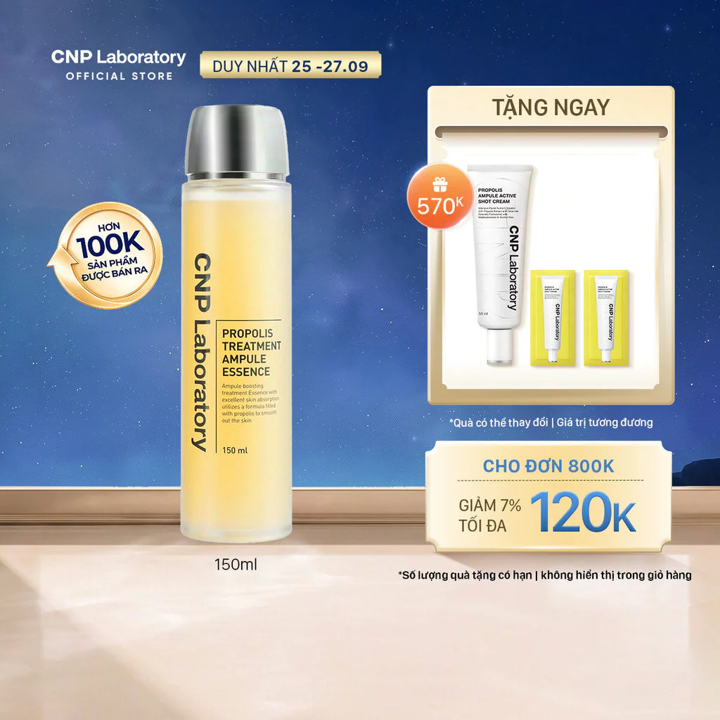 [CNP] Toner keo ong (tiền tinh chất) phục hồi làn da Propolis Treatment Ampule Essence 150ml