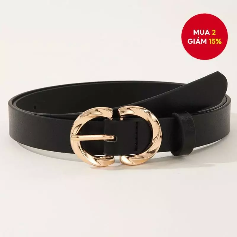 Thắt lưng PU khóa hợp kim haiD dành cho nữ - Dây đeo thời trang nhẹ tinh tế đa năng cho quần jean / váy
