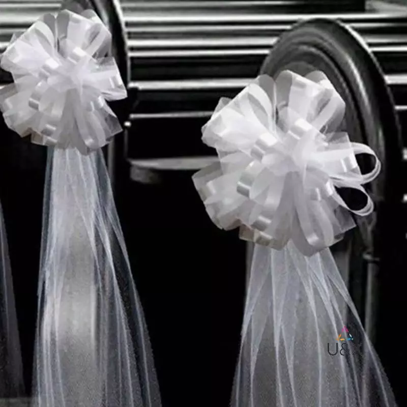 U & X Nhà Thờ Đám Cưới Pew Nơ Với Đuôi Dài Tulle Ghế Aisle Trang Trí Xe Cưới Trang Trí Cho Nhà Thờ Aisle Lễ Trang Trí MỚI