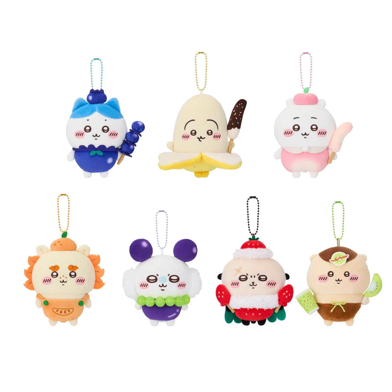 Kawaii Chiikawa Trái Cây Món Tráng Miệng Series Sang Trọng Đồ Chơi Dễ Thương Hachiware Usagi Sang Trọng Móc Khóa Túi Mặt Dây Chuyền Trẻ Em Quà Tặng
