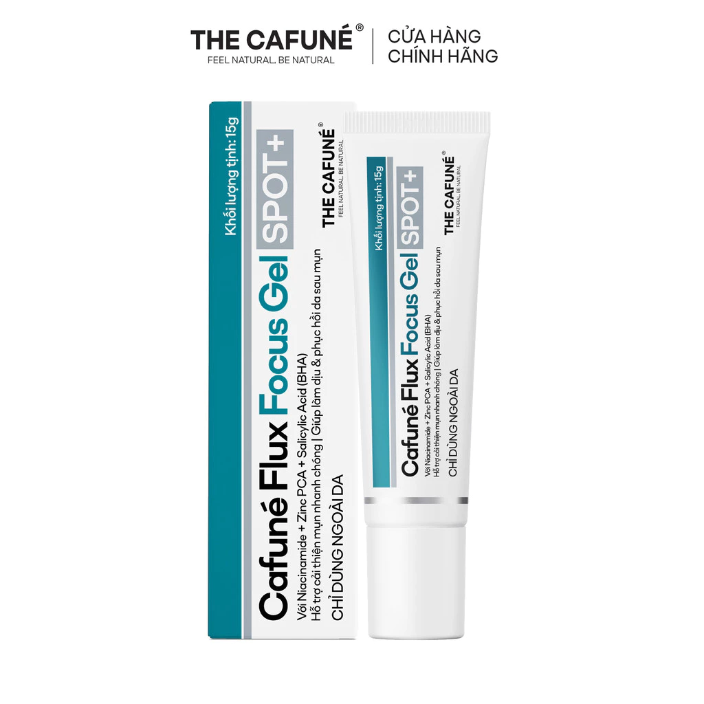 Gel Chấm Mụn Cafuné Flux Focus Gel Spot+ 15g, Hỗ Trợ Cải Thiện Mụn Nhanh Chóng, Giúp Giảm Mụn Sưng Tấy