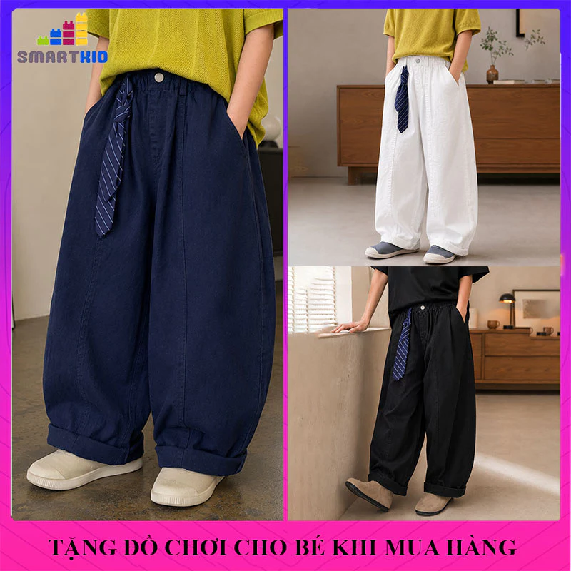 Quần kaki túi hộp thời trang cho bé trai mẫu NKKN size nhỡ đại 18-50kg, quần dài kaki bé trai, quần đi học bé trai