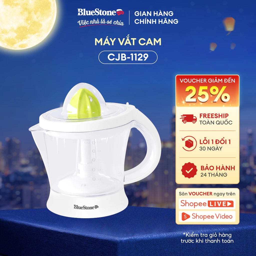 Máy Vắt Cam Bluestone CJB-1129 - 1 Lít - 40W  - Dễ Vệ Sinh - Bảo Hành 2 Năm