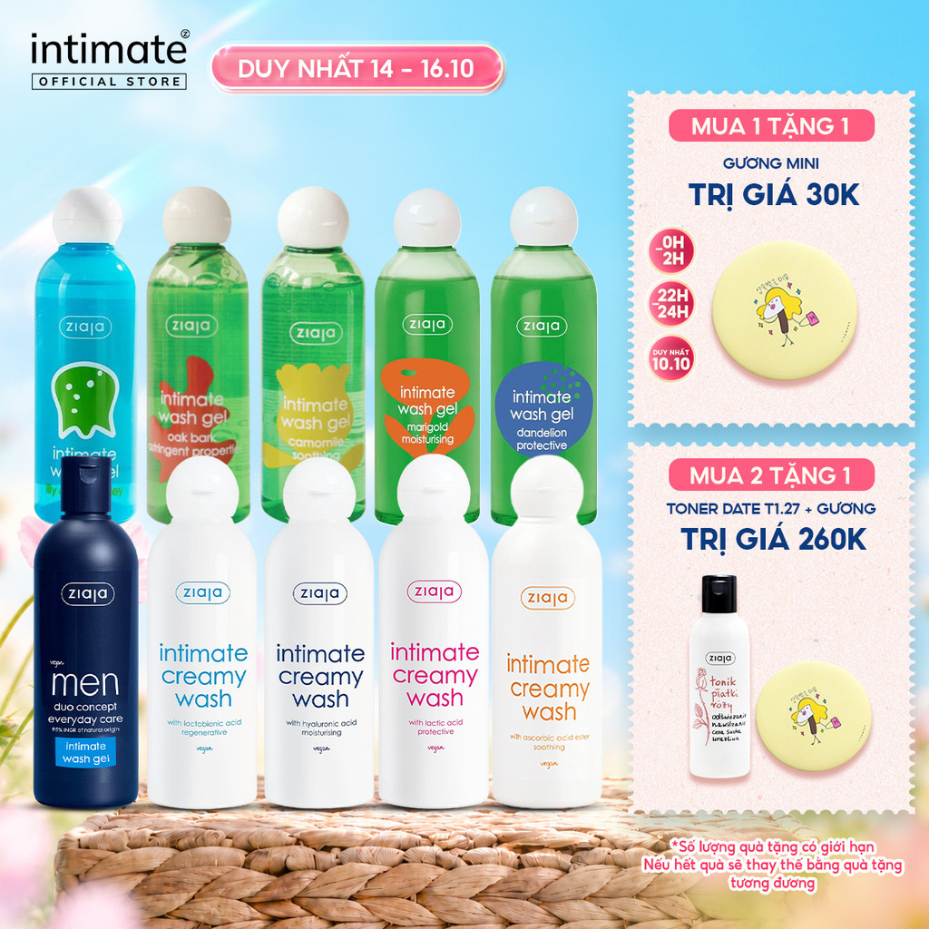 Dung Dịch Vệ Sinh Phụ Nữ Intimate ZIAJA Xuất Xứ Ba Lan Giúp Dưỡng Ẩm, Khử Mùi…