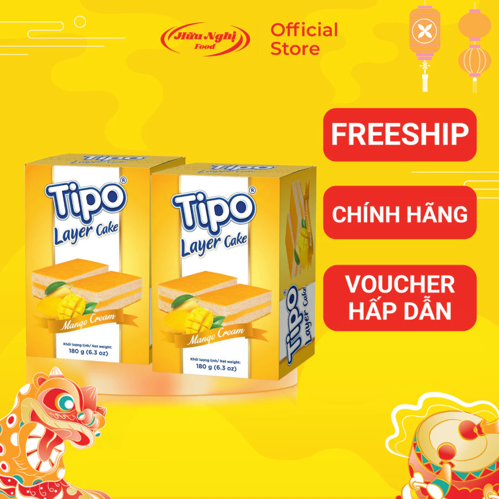 COMBO 2 hộp Bánh Bông Lan Tầng Xoài Tipo 180g