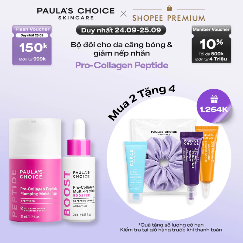 Bộ đôi nâng cơ và cấp ẩm da	Paula's Choice Pro-collagen Peptide 1510-3020